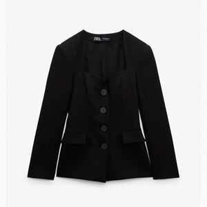 NWT - Fitted Sweetheart Neck blazer, Zara